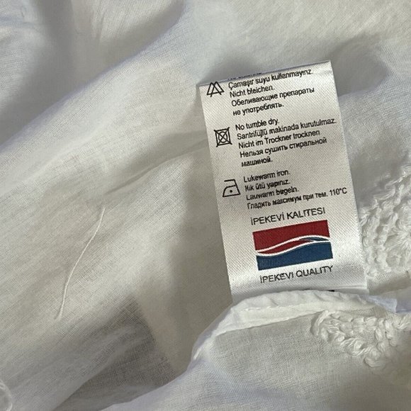 ipekevi Hand‎ made Blouse Top Women XL NWT Lightweight Cotton Embroidered White - Picture 16 of 16